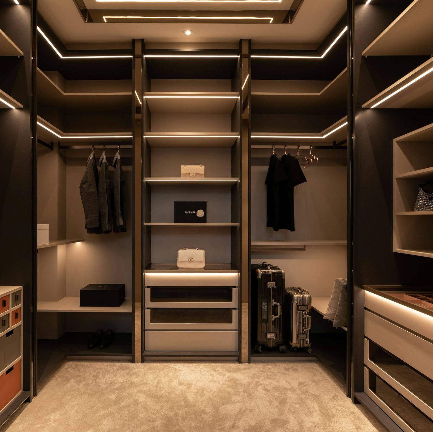 Example of the fitted wardrobe style we design and build, available across Chester
