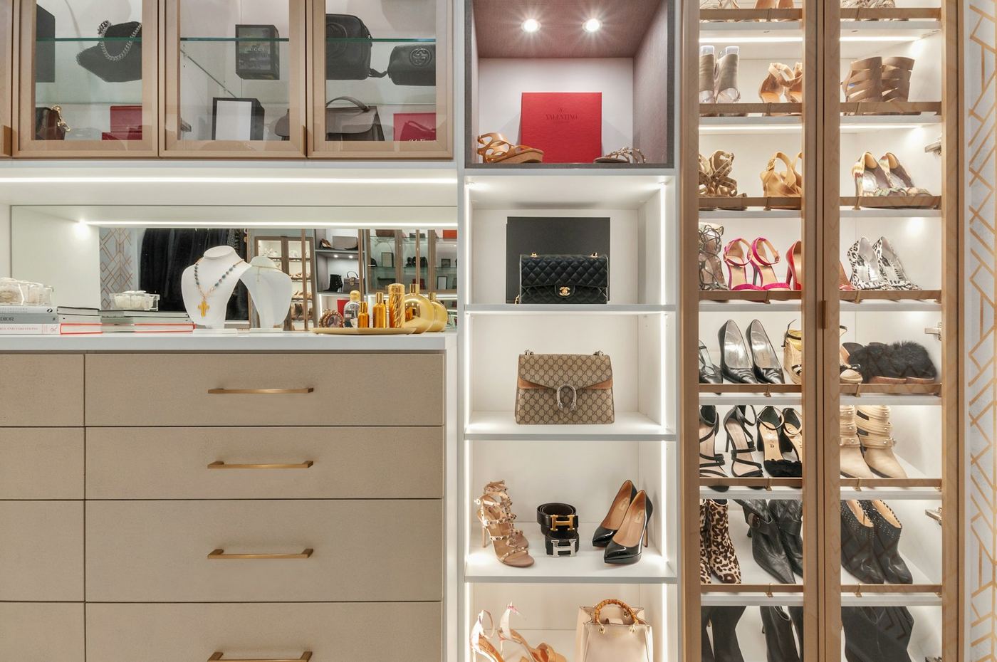 Example of the fitted wardrobe style we design and build, available across Formby